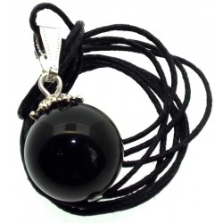 16mm Rainbow Obsidian Gemstone Sphere Pendant